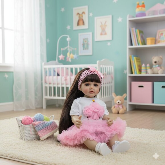 55 cm Babylistic Soft Silicone Vinyl Talking Reborn Doll very realistic - Picture 6 of 8